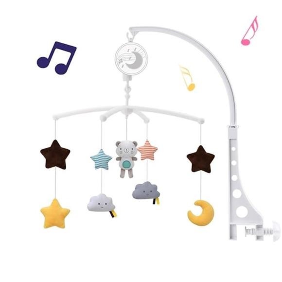 Baby Musical Crib Mobile with Hanging Rotating Toy,Infant Bed Decoration Newborn - Picture 8 of 8